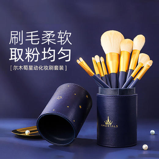 尔木萄化妆刷套装12支眼影腮红鼻影刷遮瑕修容散粉底刷子全套工具 商品图1