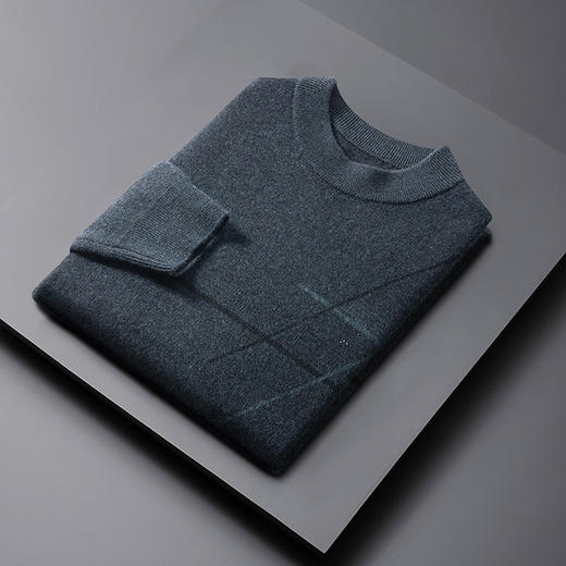 【100%羊毛】【新款DPS】大依优型大码男装羊毛衫100%绵羊毛针织衫打底线衣套头纯色上衣男士胖子 商品图7
