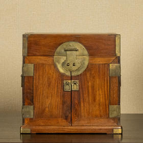 清 黄花梨满彻平顶官皮箱