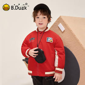 B.Duck小黄鸭童装冬季男童保暖休闲外套棒球服上衣105-150 BF5533032