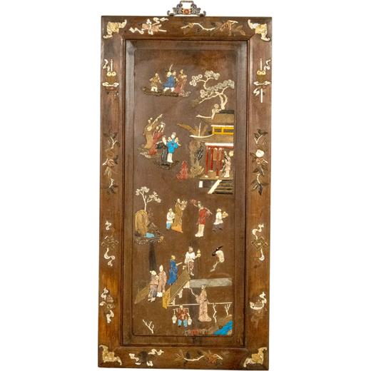 清中期 红木百宝嵌群仙祝寿图挂屏 商品图5