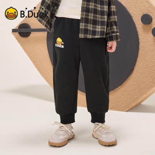 B.Duck小黄鸭童装休闲保暖针织裤冬季束脚运动裤105-150 BF5563923 商品图0