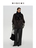 HIDEMI 进口胎羔羊皮毛一体双排扣经典款廓形极简设计感皮草大衣皮衣 商品缩略图0