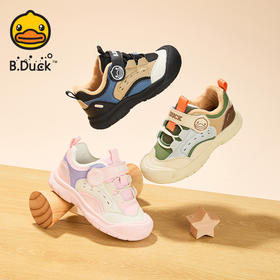 B.Duck小黄鸭童鞋冬季男女童防滑加绒保暖运动鞋24-30 B5586905