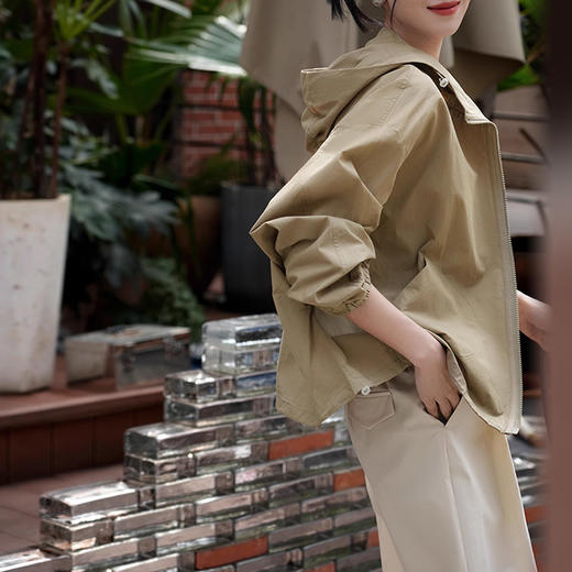 裁缝学苑AQ370休闲纯棉连帽短外套纸样女装上衣版型图纸 商品图5