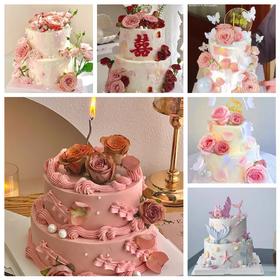 【鲜花创意女神定制蛋糕】