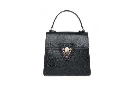 豪麟名鞋VALENTINO ORLANDI女装女包手袋牛皮革V7312黑色 商品图0