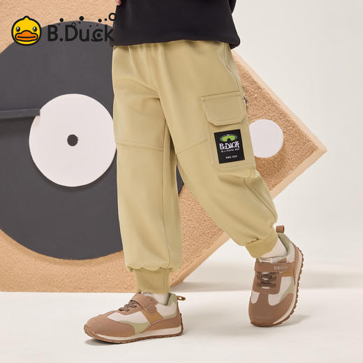 B.Duck小黄鸭童装冬季男童休闲宽松束脚裤冬季男童运动长裤105-150 BF5557919 商品图4