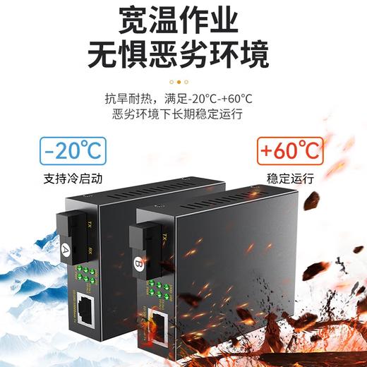 热销★【千兆@光纤收发器】光纤收发器一对单模单纤光电转换器百兆光纤转网线接口一光四电八电多模双纤2光4光8光16光24光2电4电8电 商品图2