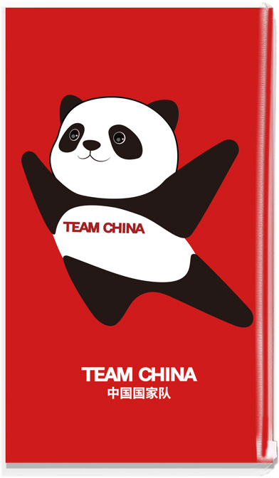 TEAM CHINA熊猫基础款可收纳环保便携笔记本A6