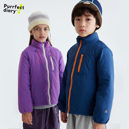 fx-儿童撞色拉链夹克棉服外套 PDWT2443 商品图1