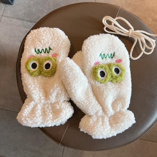 冬季【毛绒手套】可爱女韩系连指手套 加厚发热卡通学生冬天保暖手套骑行  商品图12