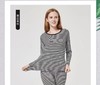 LS竹纤维女士圆领细条纹长袖1561 商品缩略图0