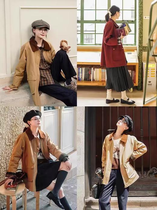 浮生八记/24C108/正反两穿复古撞色工装口袋风衣格纹外套 商品图3