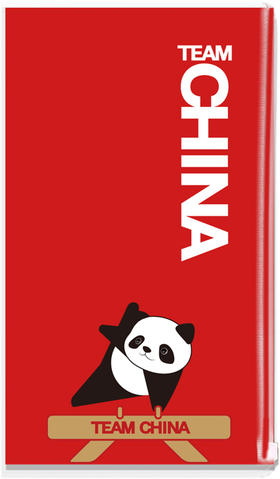TEAM CHINA熊猫运动造型可收纳环保便携笔记本A6—体操