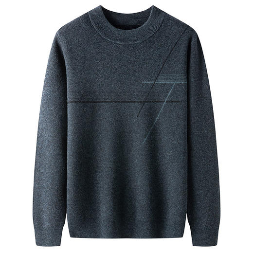 【100%羊毛】【新款DPS】大依优型大码男装羊毛衫100%绵羊毛针织衫打底线衣套头纯色上衣男士胖子 商品图5