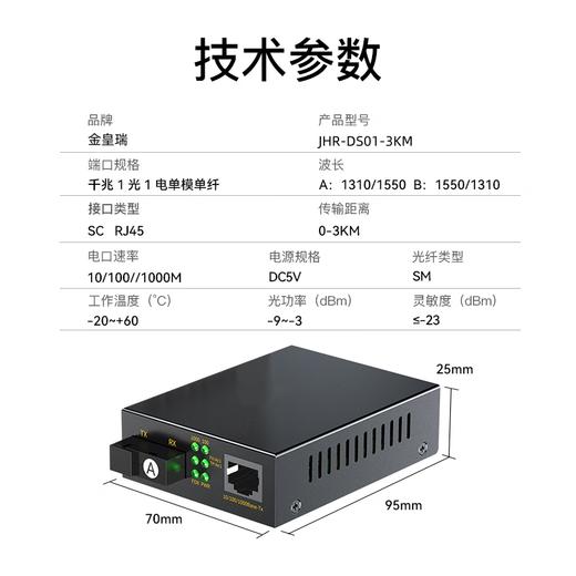 热销★【千兆@光纤收发器】光纤收发器一对单模单纤光电转换器百兆光纤转网线接口一光四电八电多模双纤2光4光8光16光24光2电4电8电 商品图7