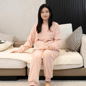 【88元1套】秋冬女士长袖长裤珊瑚绒套头家居套装-2243222