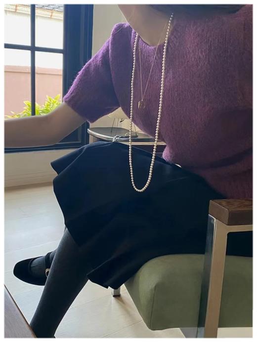 施华洛珍珠正圆极光珠85cm毛衣链 商品图10