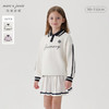 马克珍妮女童复古运动撞色polo领卫衣儿童上衣纯棉秋装新款241289 商品缩略图0