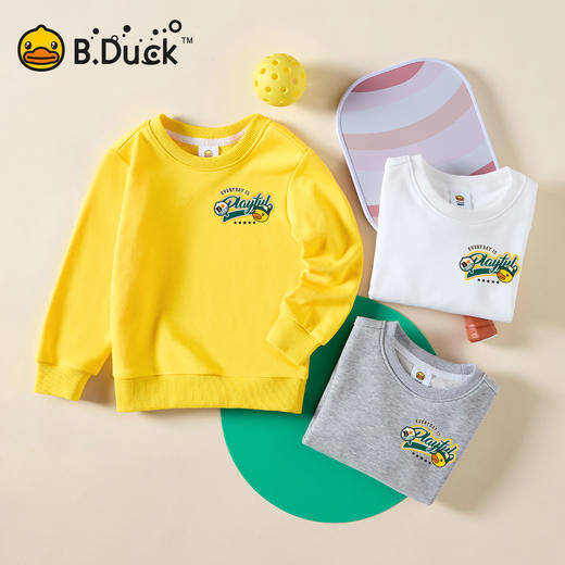 B.Duck小黄鸭童装圆领卫衣春春秋男童时尚休闲童装潮105-150 BF3508955 商品图0