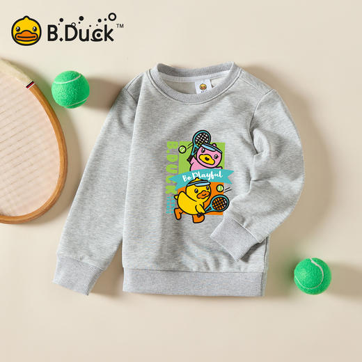 B.Duck小黄鸭童装卡通休闲卫衣春春秋男女童宽松套头105-150 BF3508946 商品图4