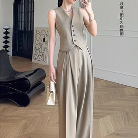 裁缝学苑AS359西装马甲阔腿裤套装纸样女装上衣裤子样板图纸