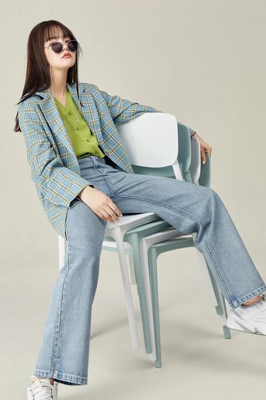 LED'IN 蓝色格纹西装外套 9845 商品图4