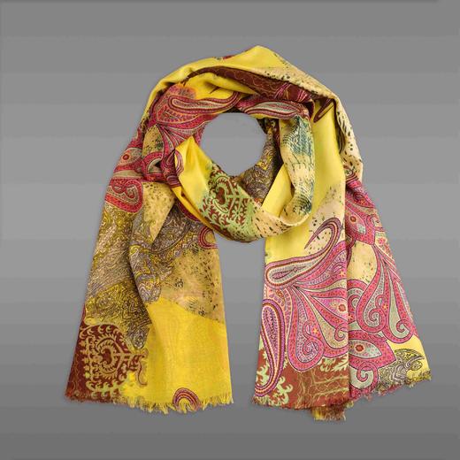 桑蚕丝金纺澳毛双面围巾 商品图2