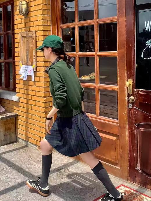 浮生八记/24B076/复古常春藤经典格纹短裙前后两穿羊毛半裙 商品图3
