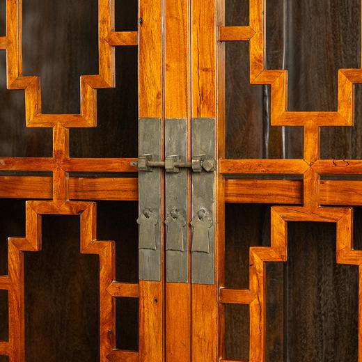 二十世纪 黄花梨攒接透棂书格（一对） 商品图3