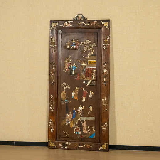 清中期 红木百宝嵌群仙祝寿图挂屏 商品图1