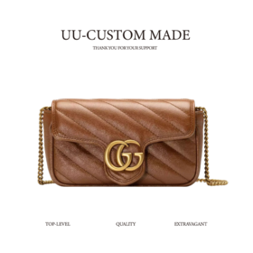 古家| GG Marmont 马蒙 系列绗缝手袋 焦糖 |LL（CB）