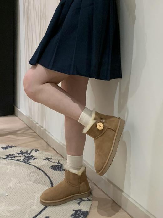 【女款】工厂款雪地靴一粒扣高中低筒，栗色/沙色/灰色/巧色/黑色3352 5803 3352 商品图3