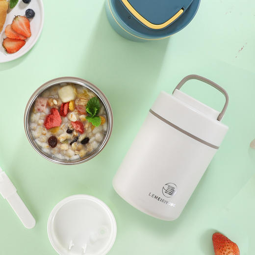 【早餐杯-移动小厨房】304不锈钢早餐杯汤杯礼品 带盖勺便携燕麦杯密封牛奶杯豆浆杯汤罐。ry 商品图1