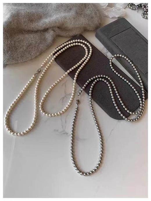 施华洛珍珠正圆极光珠85cm毛衣链 商品图1