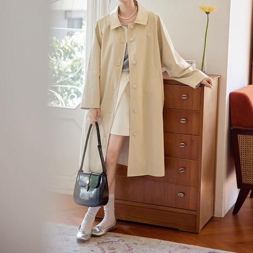 裁缝学苑AS356秋季法式复古廓形插肩袖中长款外套风衣纸样女装样板 商品图2