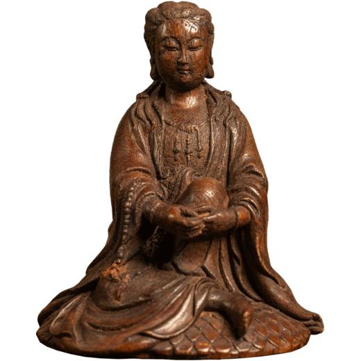 清 沉香木雕自在观音像 商品图5