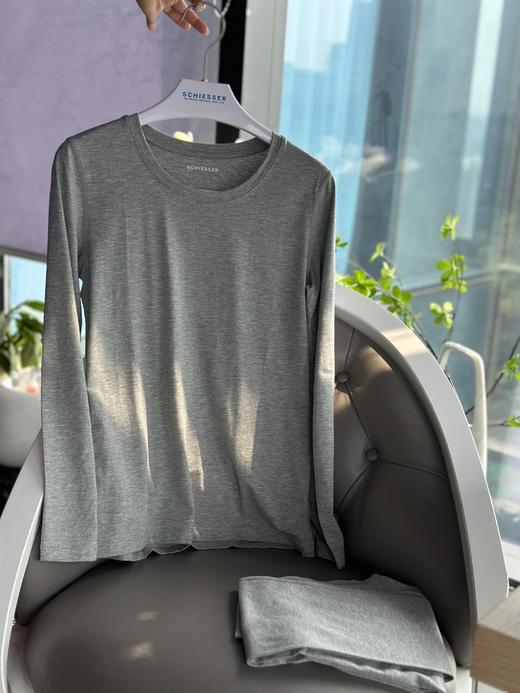 【棉粘薄款春秋初冬】SCHIESSER德国舒雅女士薄款单面布打底套装柔软舒适春秋初冬保暖必备（47.2%棉+46粘纤+6.8%氨纶）尺码M-XXL 60/23836W 商品图1