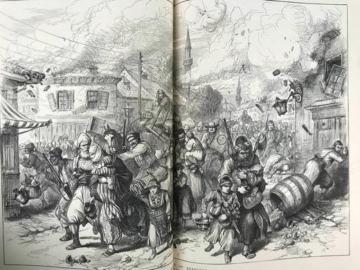 41*29cm！1877年下半年 伦敦新闻画报 数百幅版画插图 真皮精装8开 商品图9