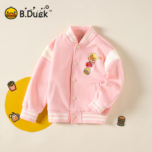 B.Duck小黄鸭童装针织外套春春秋男女童时尚棒球服110-160 BF3511907 商品图2