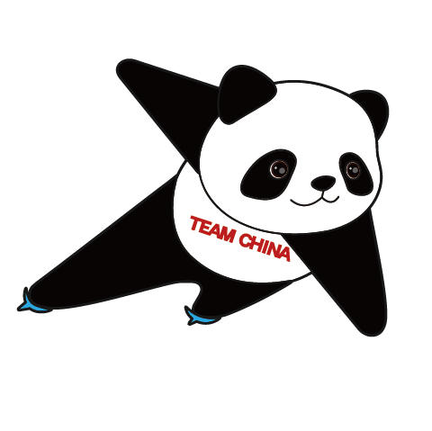 TEAM CHINA熊猫运动造型徽章—短道速滑 商品图0