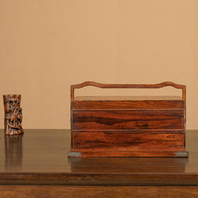 清 黄花梨两撞提梁盒