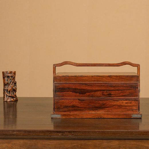 清 黄花梨两撞提梁盒 商品图0