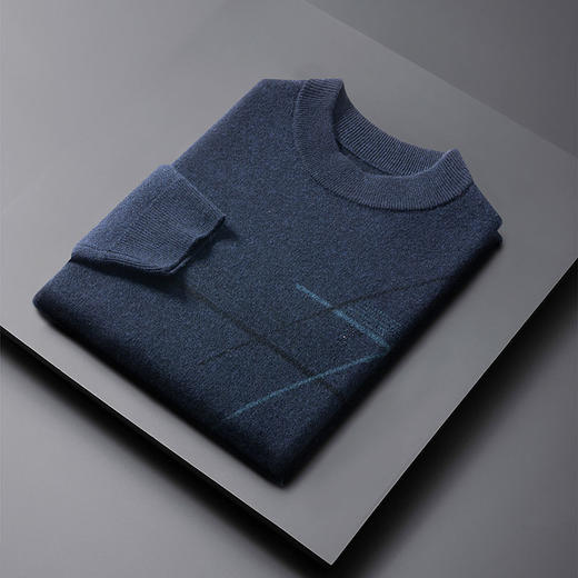 【100%羊毛】【新款DPS】大依优型大码男装羊毛衫100%绵羊毛针织衫打底线衣套头纯色上衣男士胖子 商品图9