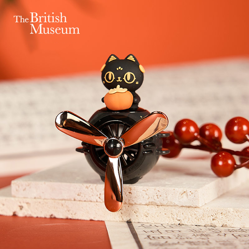 大英博物馆 盖亚·安德森猫和她的朋友们系列 旋转出风口 车载香氛 车插 柿柿如意