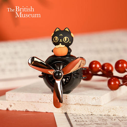 大英博物馆 盖亚·安德森猫和她的朋友们系列 旋转出风口 车载香氛 车插 柿柿如意 商品图0