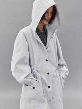 步履不停/4C21050C/通勤轻薄一手长连帽收腰工装风衣