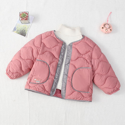 儿童拼色小口袋棉内胆男宝女宝洋气保暖棉内搭 90-140cm 商品图3