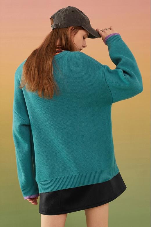 HAYES 湖水蓝人物毛衣 9797 商品图2